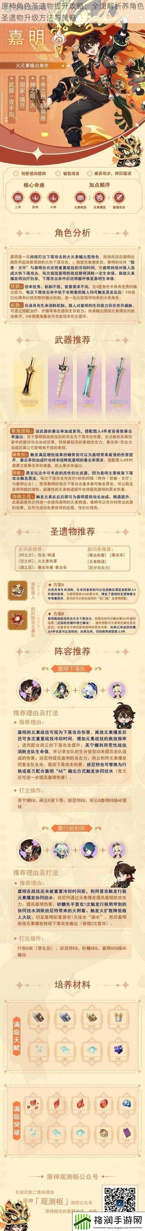 原神角色圣遗物提升攻略