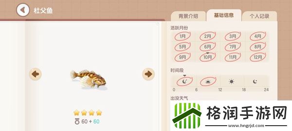 心动小镇钓鱼图鉴有哪些