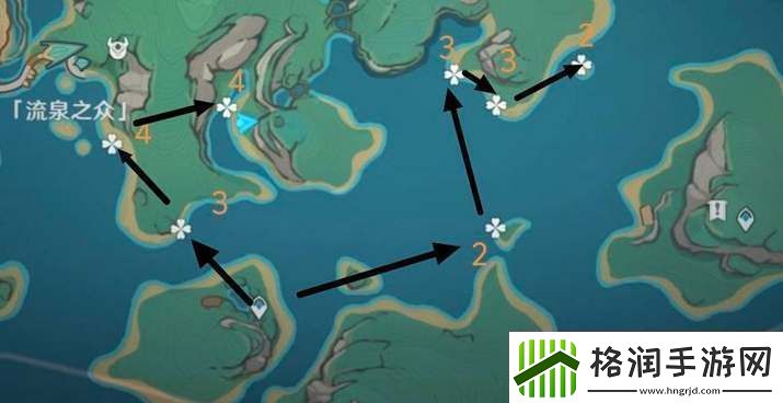 原神浪沫羽鳃高效采集路线图