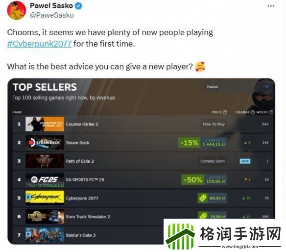 赛博朋克2077设计师征求入坑建议