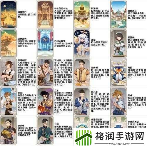 天天风之旅全等级角色图鉴详细解析与汇总