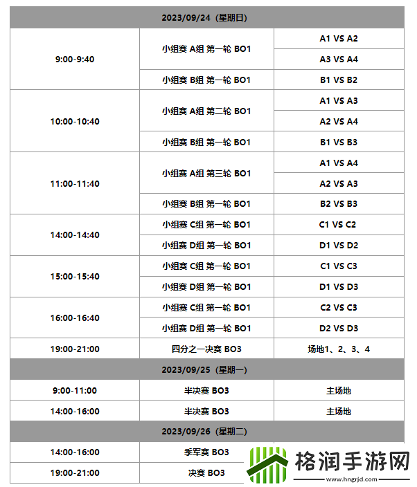王者荣耀亚运会赛程2023