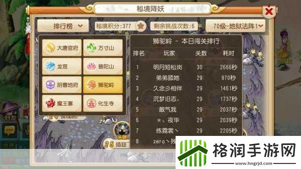 梦幻西游手游秘境试炼全关卡制霸秘籍