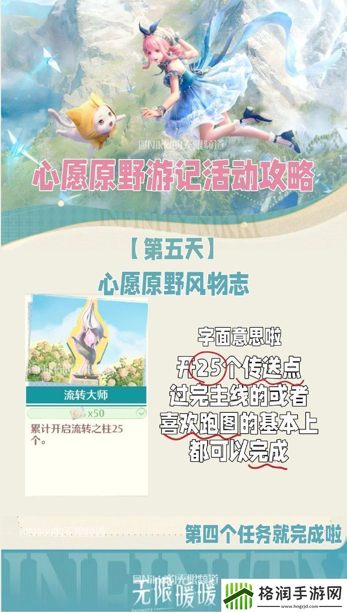 无限暖暖心愿原野游记第五天怎么玩