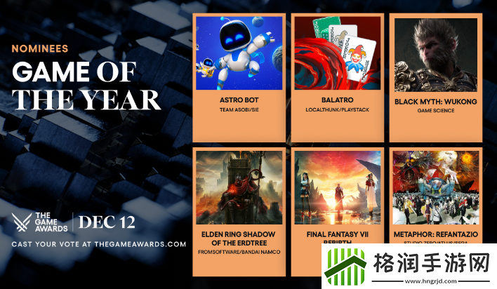 TGA2024年提名游戏名单大全