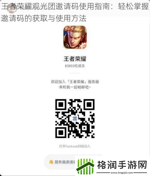 王者荣耀观光团邀请码使用指南