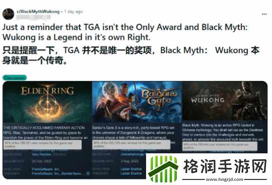 外玩家称黑神话本身就是传奇