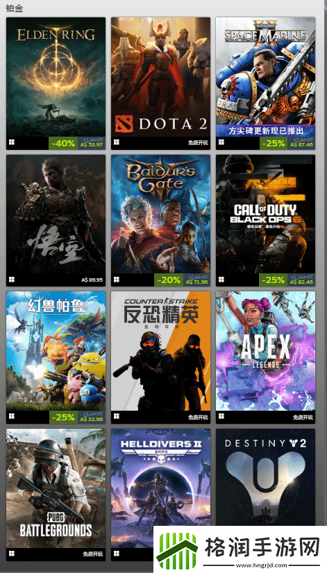 Steam年度最畅销游戏公布