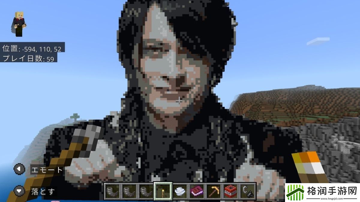 女玩家在我的世界为母亲打造偶像雕塑