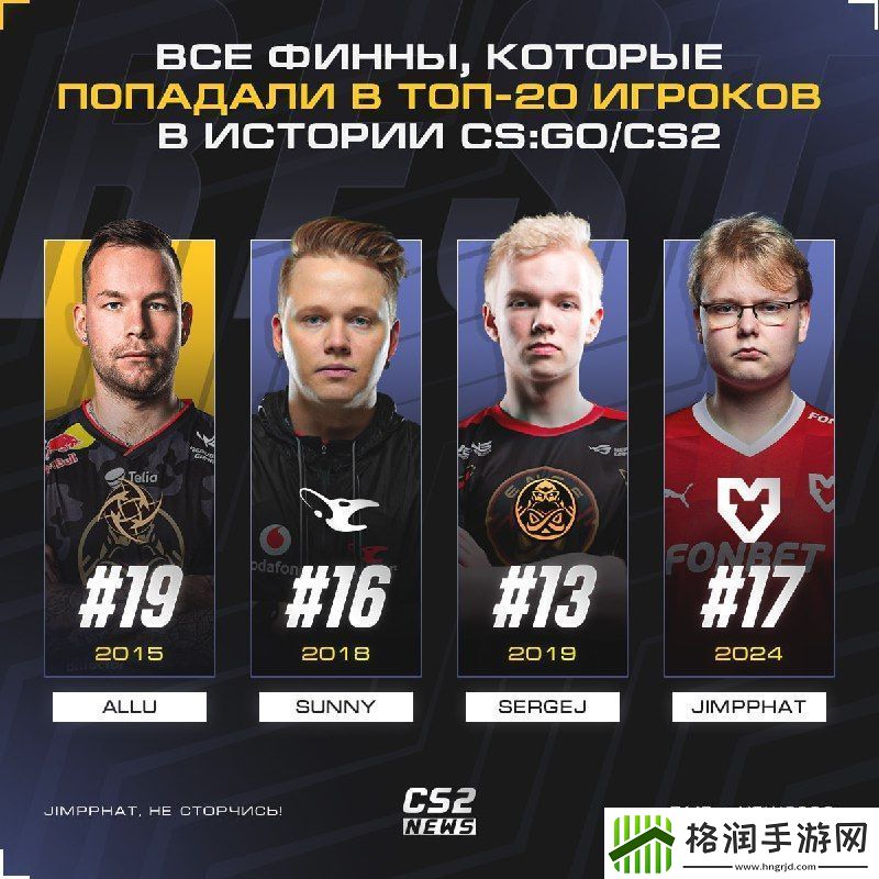 Jimpphat为第四位入选年度最佳选手TOP20的芬兰选手