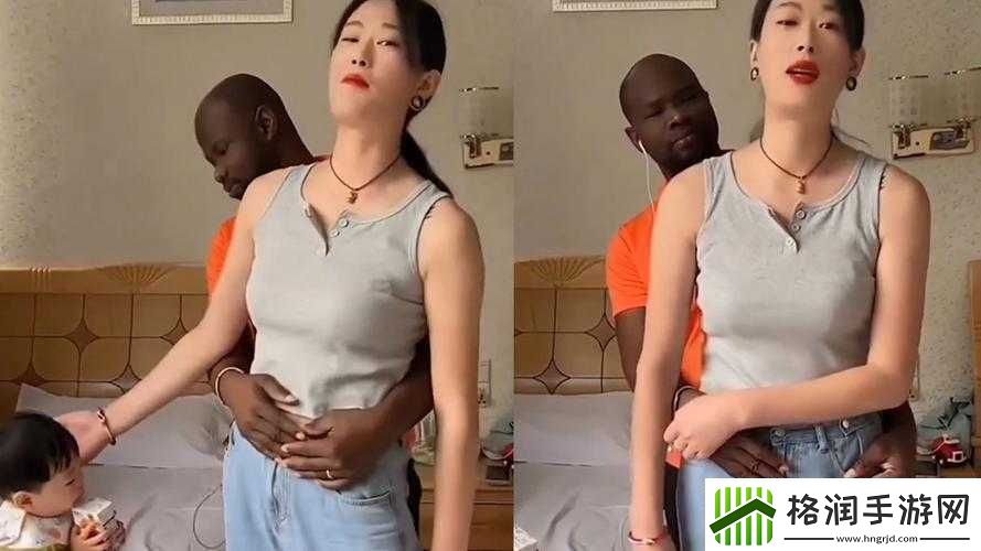 一女子与三黑人玩