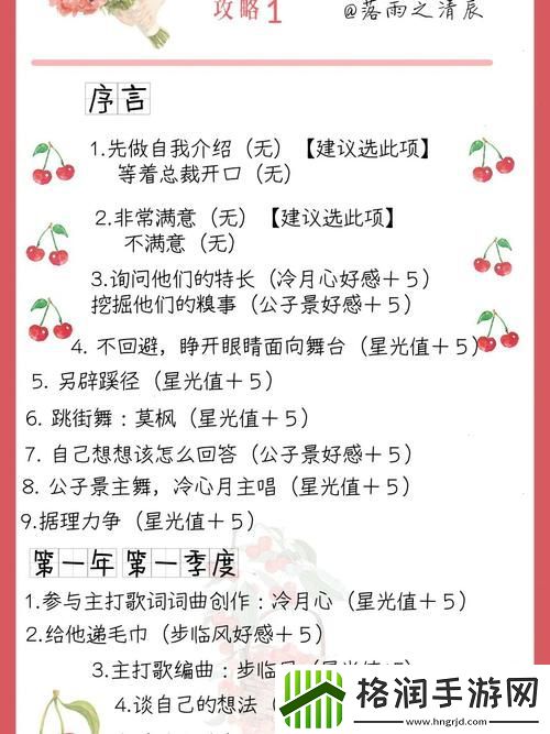 失忆偶像出道中选项攻略