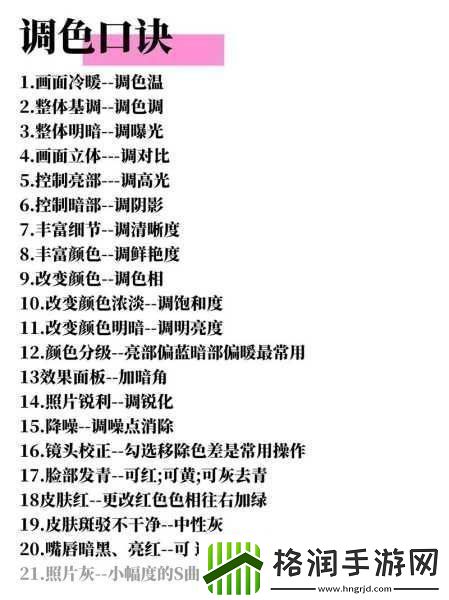 PS二级调色技巧揭秘