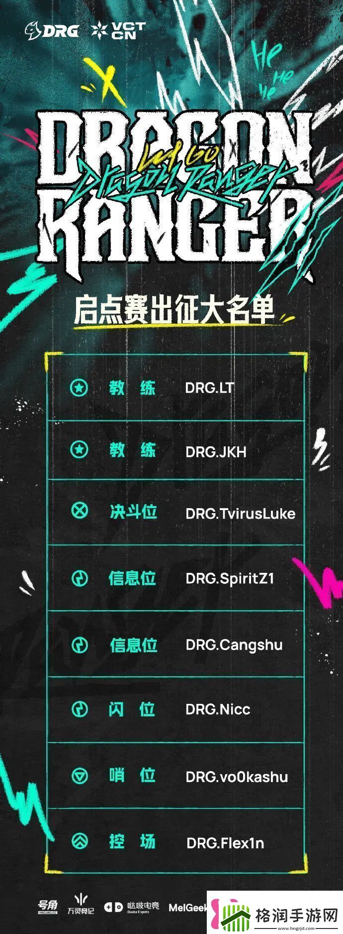 DRG发布VCTCN启点赛大名单