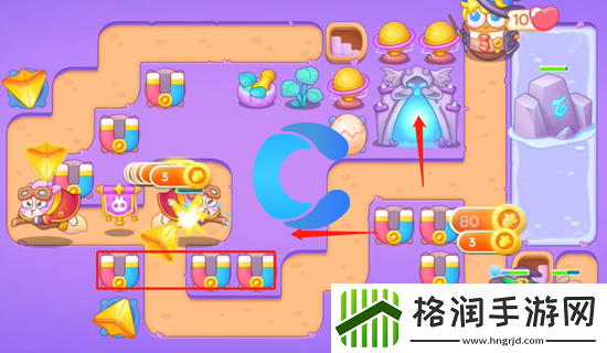 保卫萝卜4阿波与魔法宝藏第四十七关图文攻略