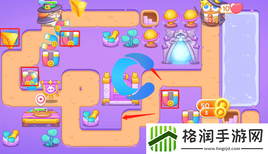 保卫萝卜4阿波与魔法宝藏第四十七关图文攻略