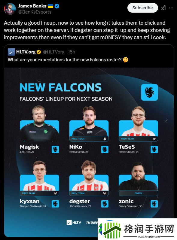 BanKs;若degster打得不错有进步