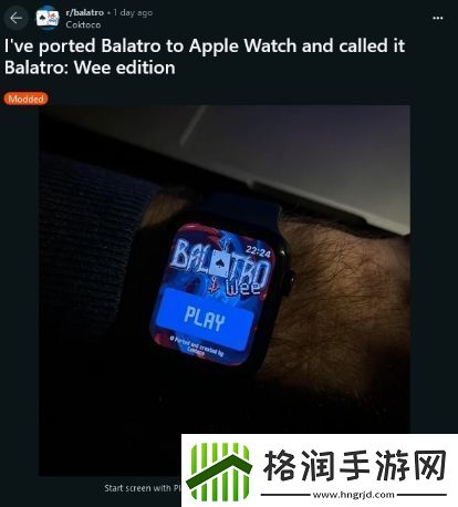 大佬将小丑牌移植至AppleWatch