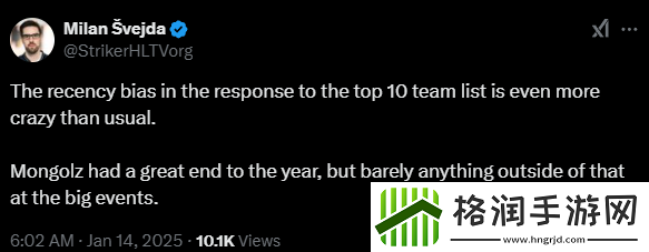 HLTV主编谈年度TOP10战队排名争议