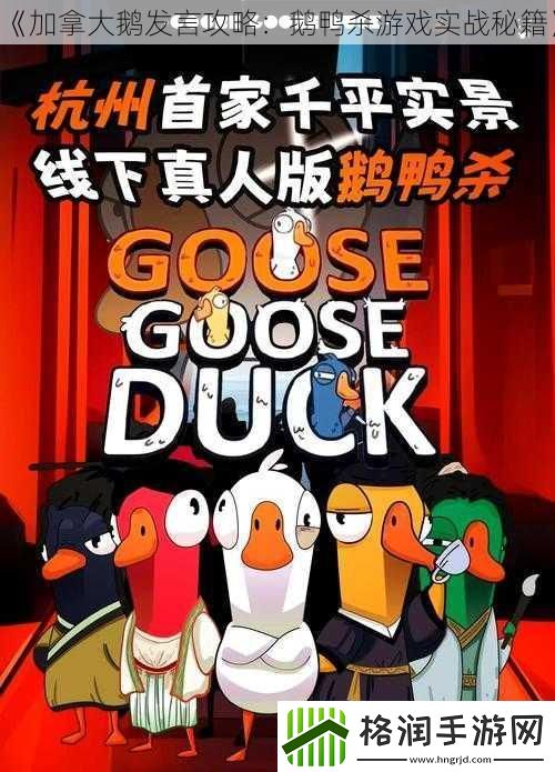 加拿大鹅发言攻略