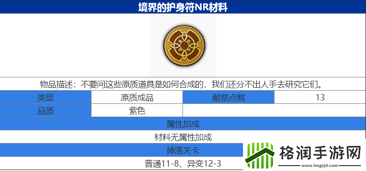 魔女兵器境界的护身符NR怎么获得境界的护身符NR材料获得攻略