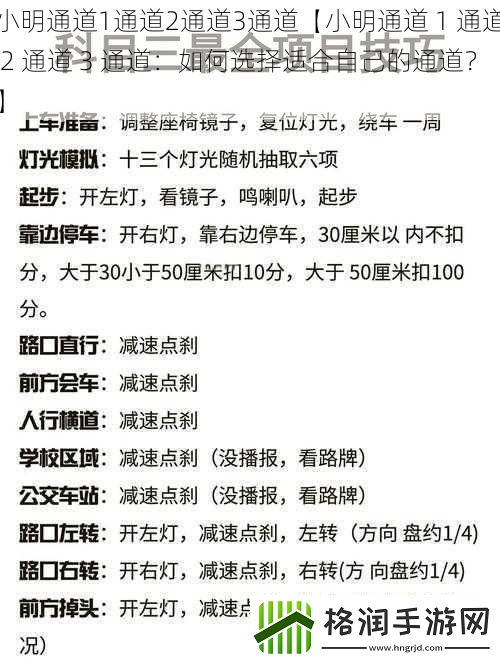 小明通道1通道2通道3通道【小明通道