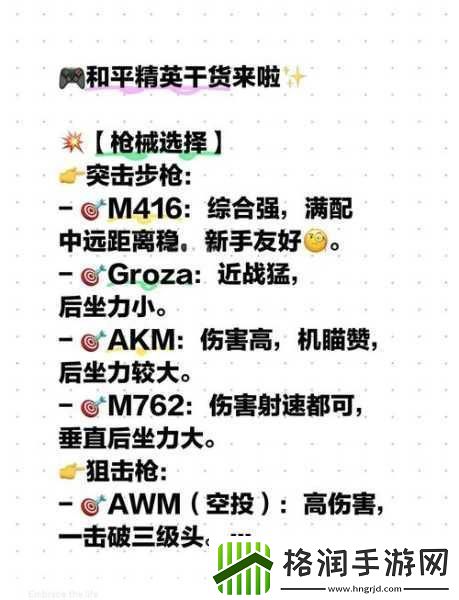2024和平精英武器强度排行大揭秘