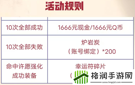 「DNF手游」许愿拿幸运符炉岩炭现金