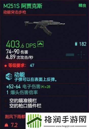 赛博朋克2077M251S阿贾克斯属性图鉴