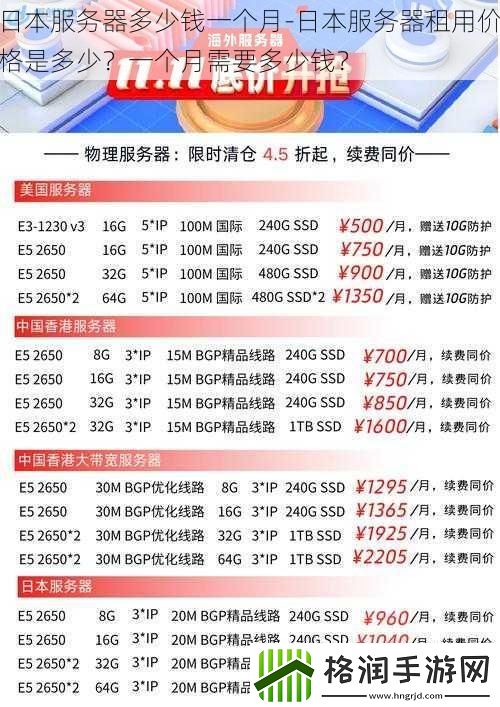 日本服务器多少钱一个月