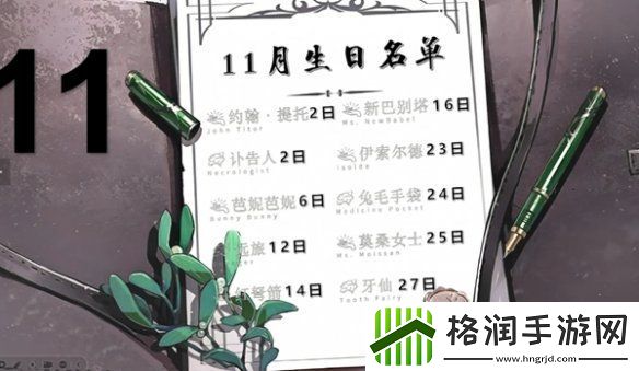 重返未来1999角色生日