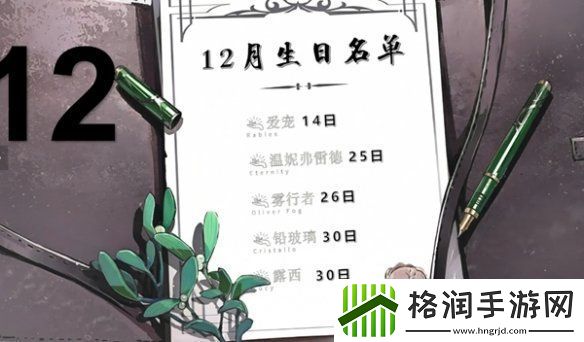 重返未来1999角色生日