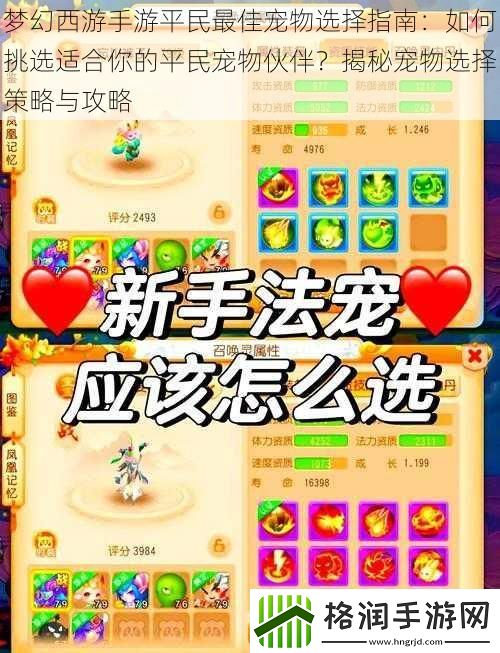 梦幻西游手游平民最佳宠物选择指南