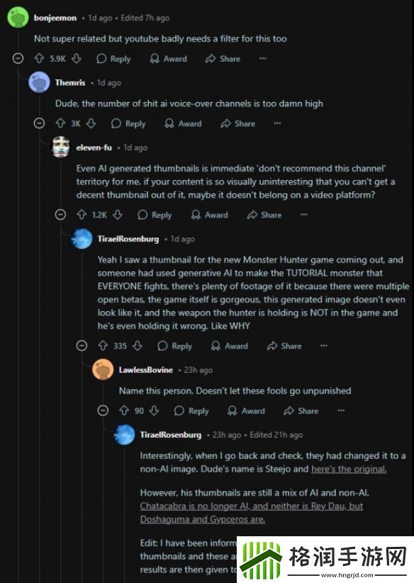 Steam新增过滤选项「AI生成游戏」建议YouTube也跟进
