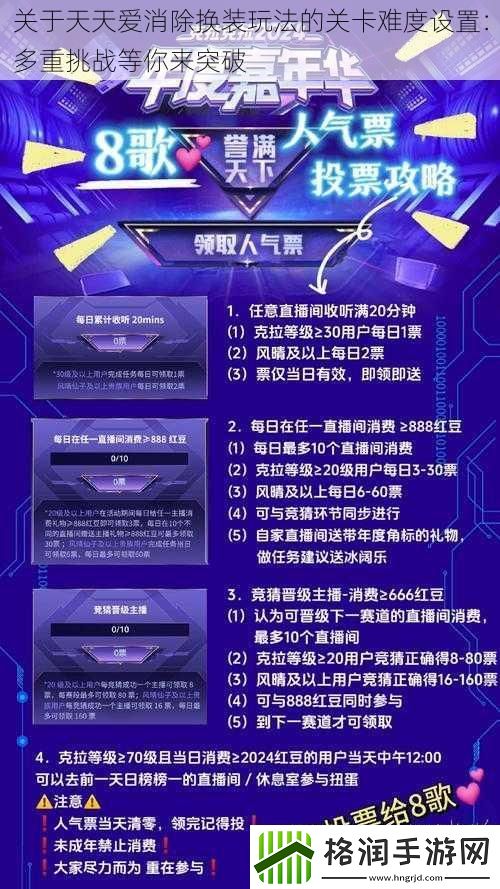 关于天天爱消除换装玩法的关卡难度设置