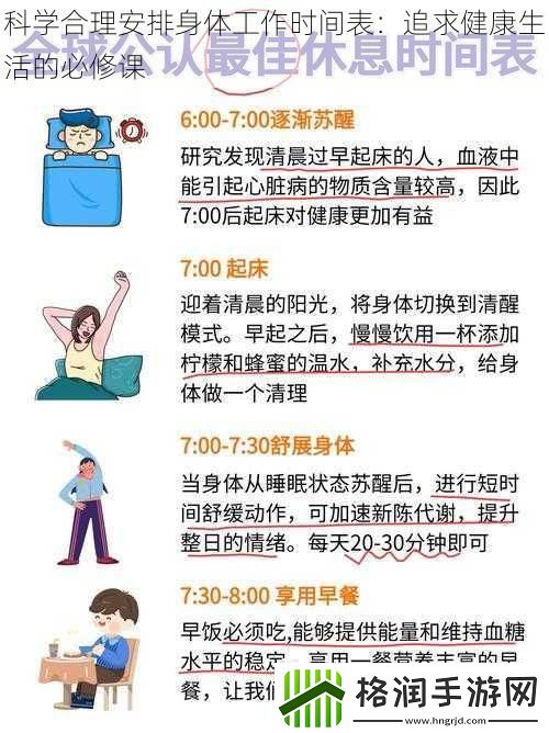科学合理安排身体工作时间表