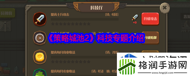 策略城池2科技专题介绍