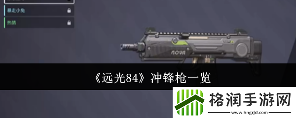 远光84冲锋枪一览