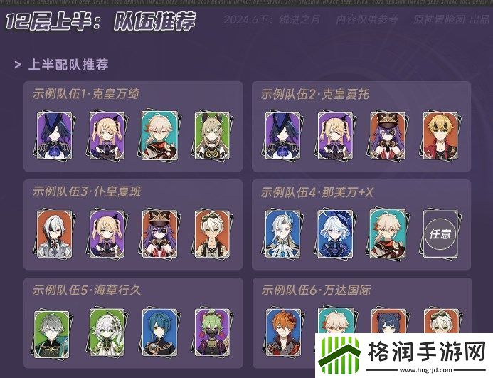 原神4.7深渊12层怎么打