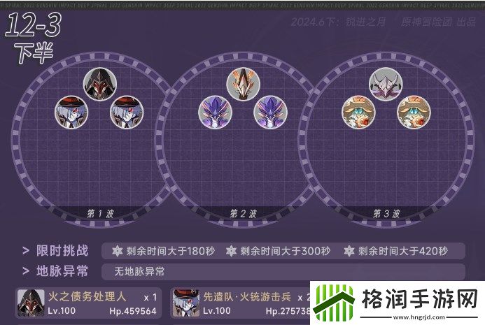 原神4.7深渊12层怎么打
