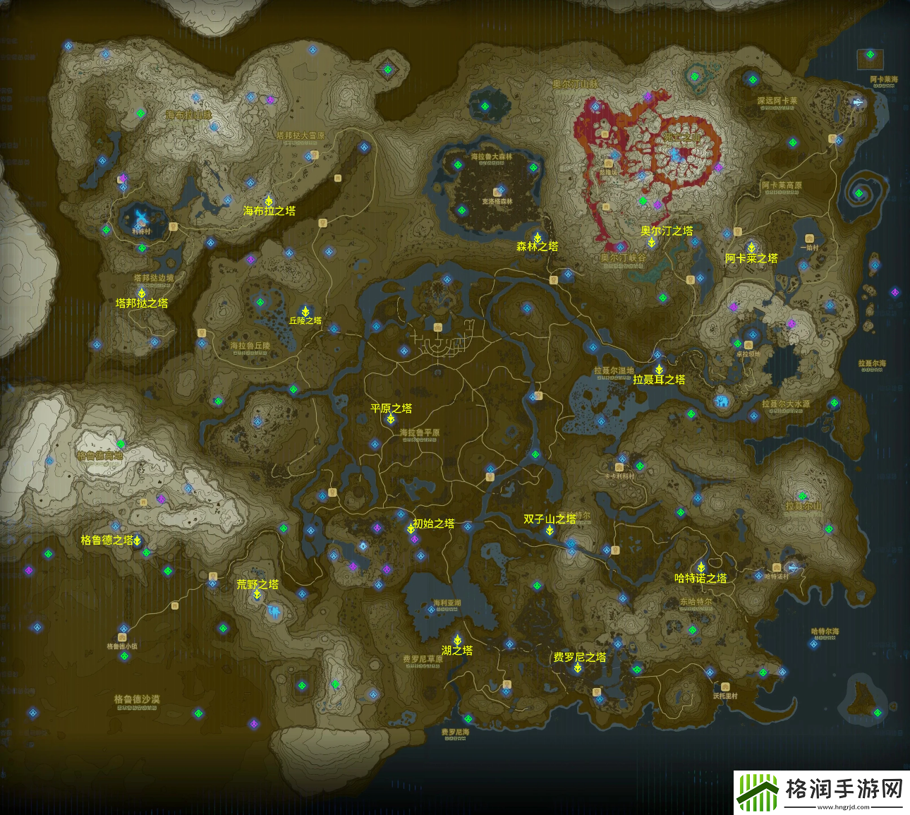 塞尔达传说旷野之息神庙全地图一览
