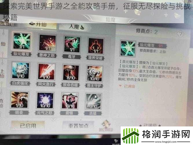 探索完美世界手游之全能攻略手册