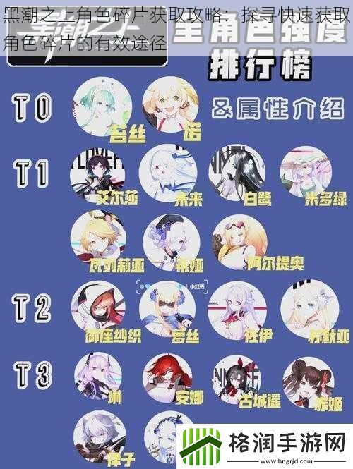 黑潮之上角色碎片获取攻略