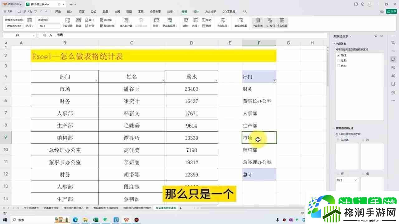 Excel数据透视表