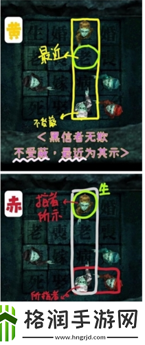 纸嫁衣3黑白黄赤青怎么过