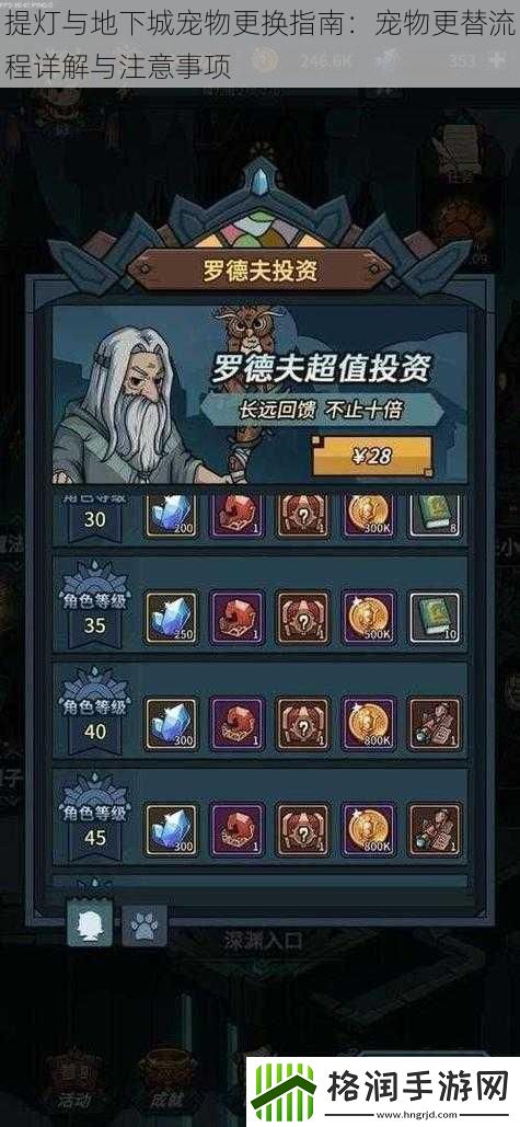 提灯与地下城宠物更换指南