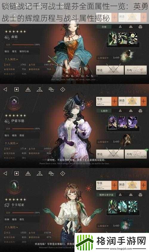 锁链战记千河战士缇芬全面属性一览