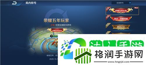 荣耀五年玩家怎么设置